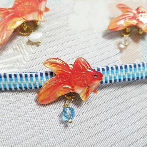 帯留め ちび金魚 朱 帯留め 和兎庵(watoan) 通販 7697411