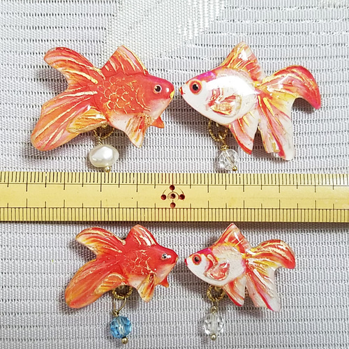帯留め ちび金魚 朱 帯留め 和兎庵(watoan) 通販 7697411