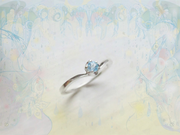 【受注後制作】Milk Clown Ring /Seeds of chang -Blue Topaz- 1枚目の画像