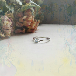 【受注後制作】Milk Clown Ring /Seeds of chang -Blue Topaz- 3枚目の画像