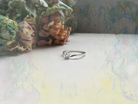 【受注後制作】Milk Clown Ring /Seeds of chang -Blue Topaz- 3枚目の画像