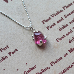 GemStone Necklace -Pink Tourmaline- 8mm【受注後制作】 1枚目の画像