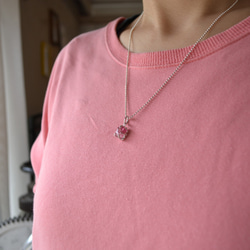 GemStone Necklace -Pink Tourmaline- 8mm【受注後制作】 6枚目の画像