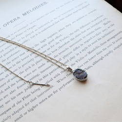 Only One! Silver Druzy Agate Necklace -女神の翼-［sold］ 2枚目の画像