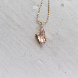Only One!Harkimar Diamond K10YG Necklace-8-【暮らしとクリーマ出展中】 4枚目の画像