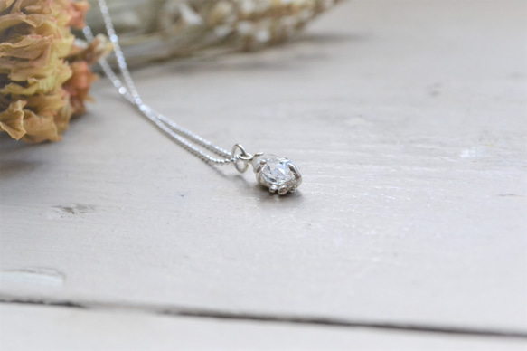 Only One!Herkimer Diamond SV925 Necklace-8-【Sold】 1枚目の画像