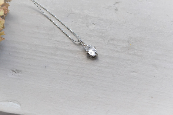 Only One!Herkimer Diamond SV925 Necklace-8-【Sold】 5枚目の画像