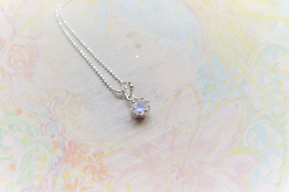 Milk Clown Necklace -Loyal Blue Moon Stone/Cut- 1枚目の画像