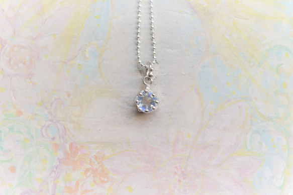 Milk Clown Necklace -Loyal Blue Moon Stone/Cut- 3枚目の画像