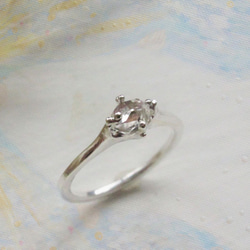 只有一個！Silver Drops Herkimer Diamond Ring-8- / Type_B [已售] 第5張的照片