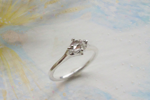 只有一個！Silver Drops Herkimer Diamond Ring-8- / Type_B [已售] 第5張的照片