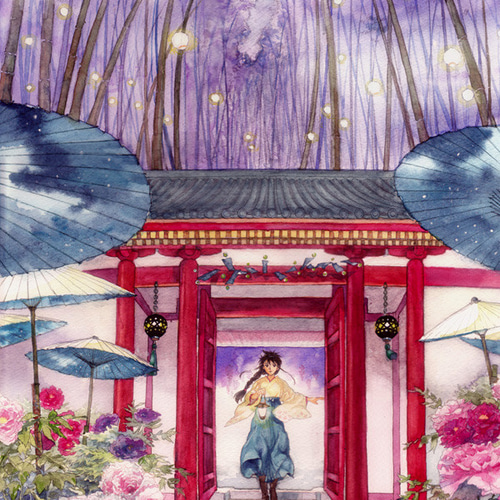 50×61㎝「シャンデリア　２」油彩・原画・F12 50×61㎝「シャンデリア2」油彩・原画・F12