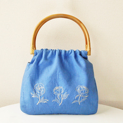 シャクヤクの手刺繍バッグ グラニーバッグ Yuko Niwa 通販