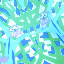 祝い文手拭い「森の動物たち（ブルー）」　作者：ひびのこづえ 1枚目の画像