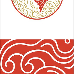 紅白手拭い「目出鯛」　作者：谷口広樹 4枚目の画像