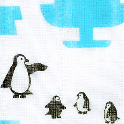 かやのふきん「親子ペンギン」　作者：粟辻デザイン 1枚目の画像