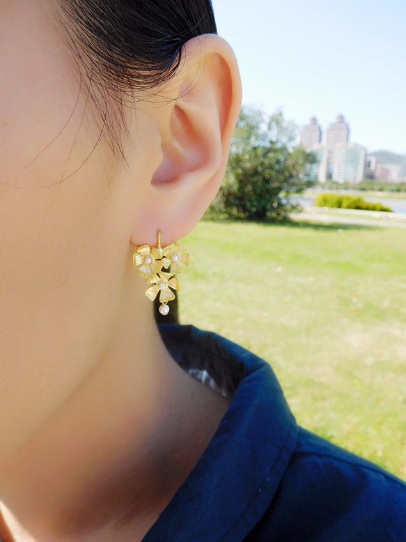 芙蘿拉珍珠耳環 第4張的照片