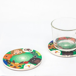 動物狂想曲 - 旺仔雞與他的好朋友、台灣特有種可愛陶瓷吸水杯墊 第1張的照片