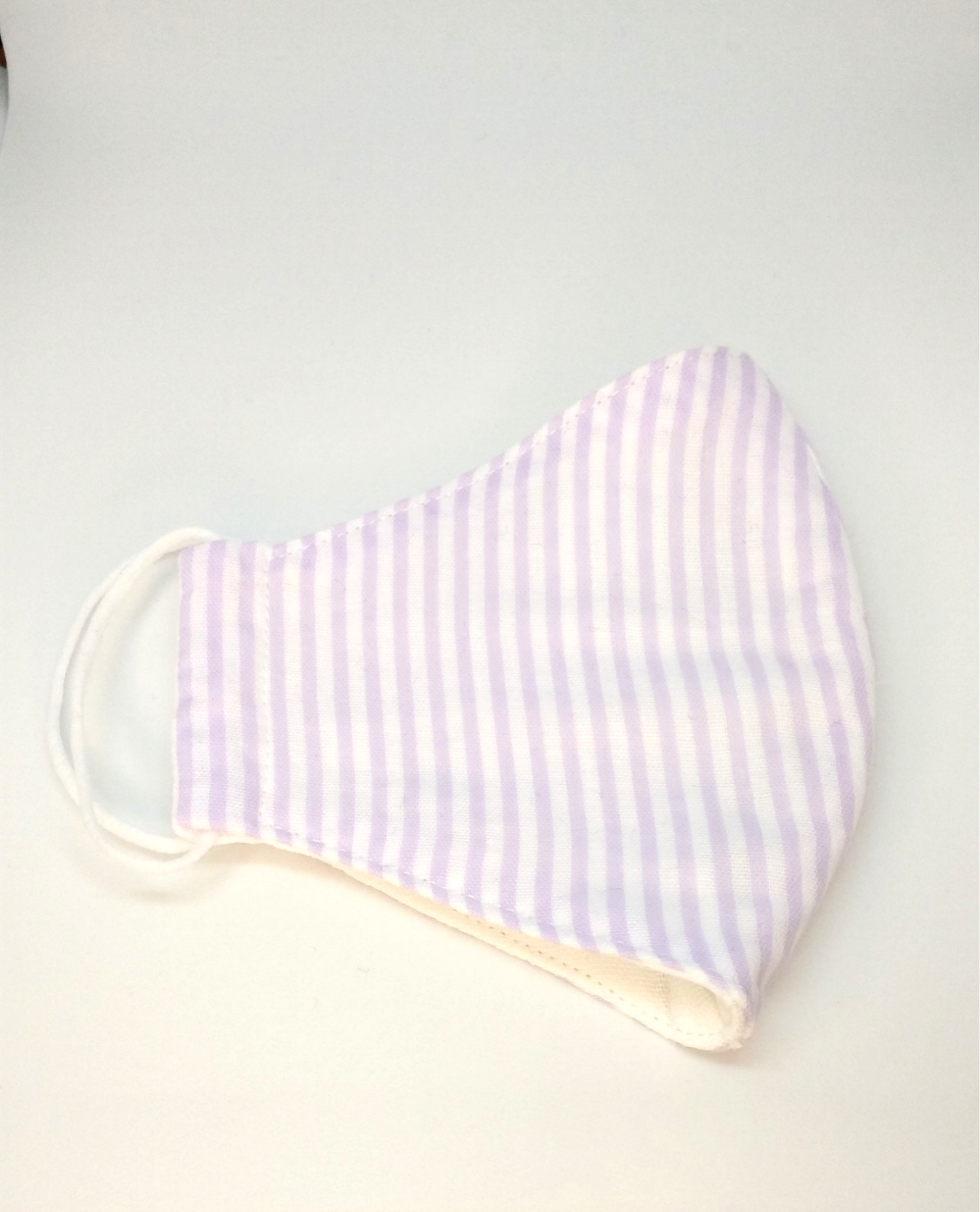 Ezviz - [送料無料]布マスク・大人用（女性）・ストライプ・紫 