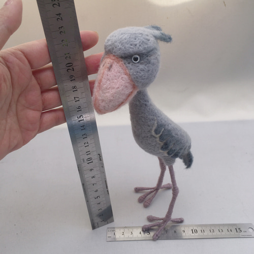 Yahoo!オークション - 羊毛フェルト鳥 ハシビロコウ ハンドメイド