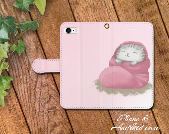 【受注販売】ねこ☆手帳型スマホケース 2枚目の画像