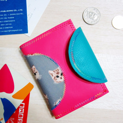 桃喵喵票卡名片夾零錢包Card case coin purse 第1張的照片