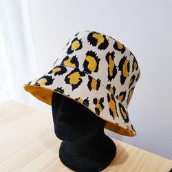 法式女孩風 雙面漁夫帽 豹紋漁夫帽 Leopard pattern Double-sided Bucket hat 第3張的照片