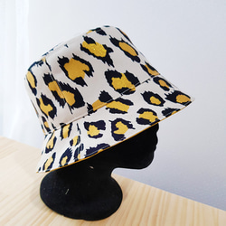 法式女孩風 雙面漁夫帽 豹紋漁夫帽 Leopard pattern Double-sided Bucket hat 第4張的照片