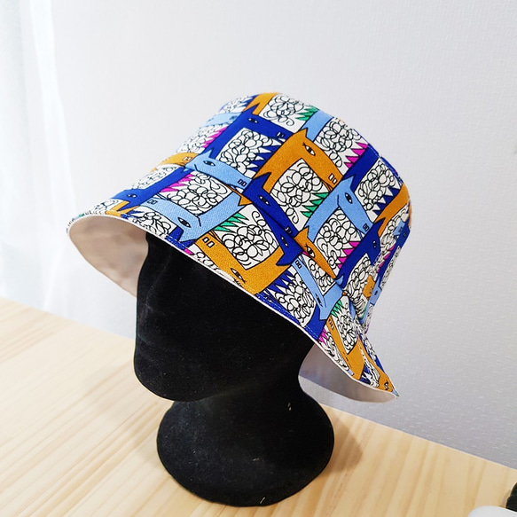 恐龍趴趴走 雙面漁夫帽 童趣漁夫帽 漁夫帽 韓國進口帆布 Double-sided Bucket hat 第1張的照片