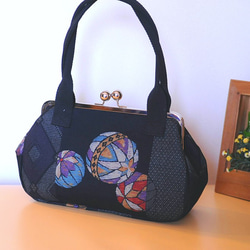 受注製作☆和柄☆2way☆がま口ハンドバッグ＆ショルダーバッグ