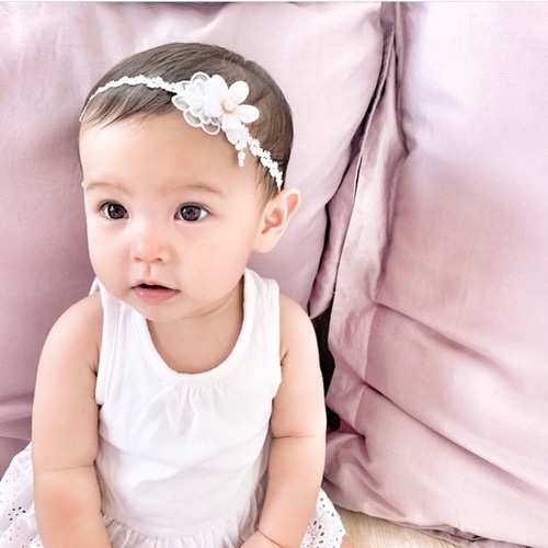 ハンドメイドスタイ　ベビーヘアバンド　maa様 lien de famille Lien スタイ ヘアバンド 2点セット 女の子