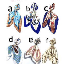 スカーフとレザーのポニーフック♡全6color♡ 3枚目の画像