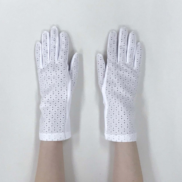 抗菌対応レース手袋　ウイルス対策　レースの爽やかな手袋　手袋　re-co Gloves レコ　レコグローブ 5枚目の画像