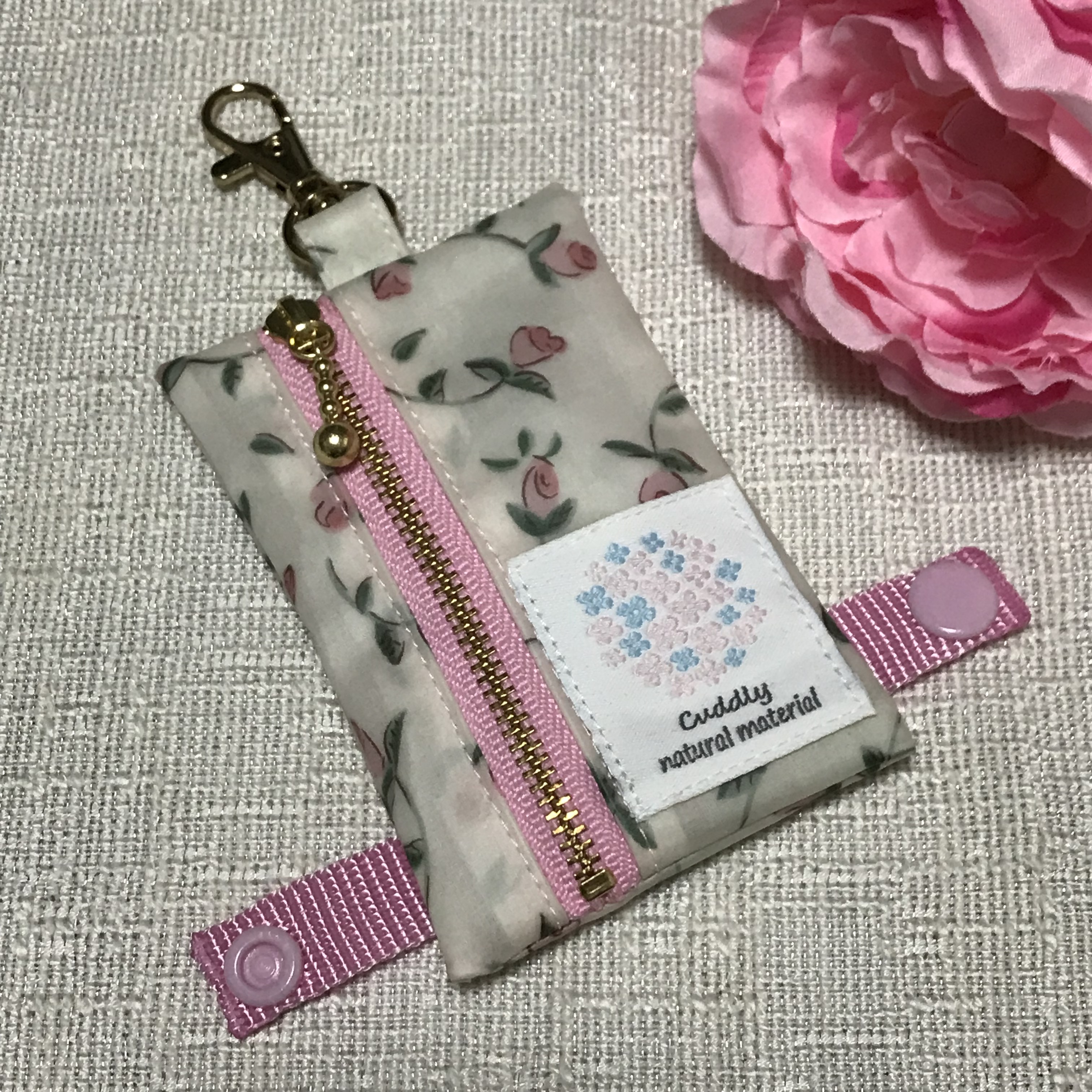 ランドセルに付けられる☆リールキーケース リバティ生地使用