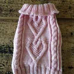 わんちゃんのセーター（ピンク） 1枚目の画像