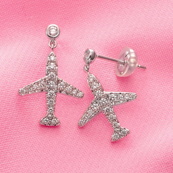 スタークルーズ Star Cruises （K18WG飛行機ピアス）【送料無料】