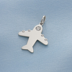 ジェットストリーム（K18ホワイトゴールドダイヤモンド飛行機チャーム
