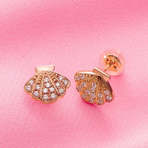 サウスウィンド South Wind （K18・シェル貝殻ピアス）【送料無料】