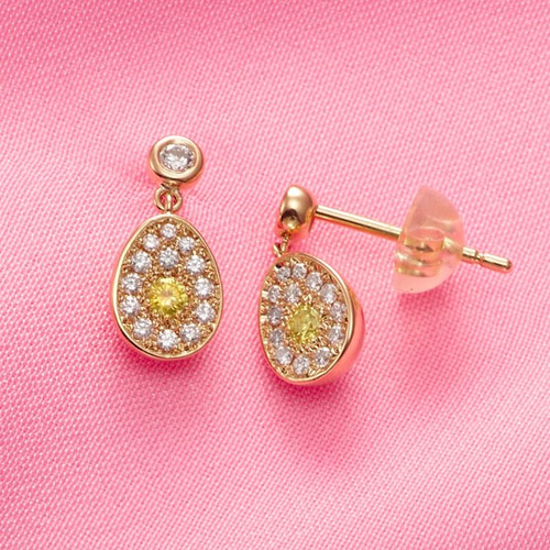 K18 18金　たまごエッグピアス ゴールデンエッグ Golden Egg （K18・卵型ピアス）【送料無料】 ピアス