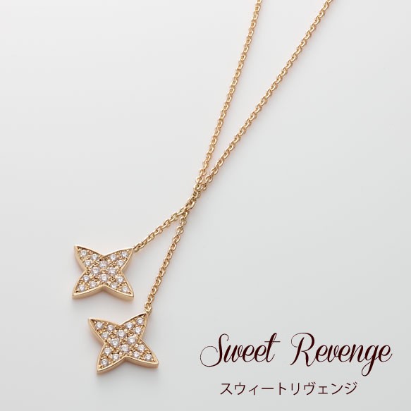 スウィートリヴェンジ Sweet Revenge （K18ゴールド手裏剣×2・パヴェダイヤ・ブレス） 3枚目の画像