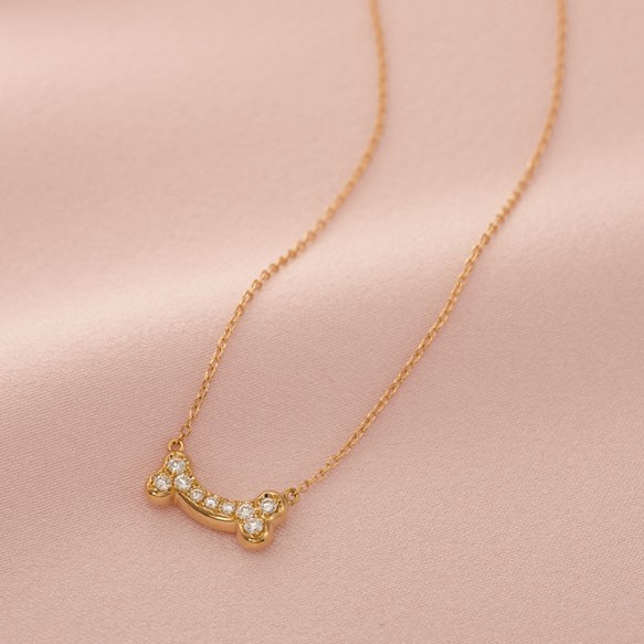 ベストフレンド（K18ゴールド ドッグボーンダイヤモンドネックレス）