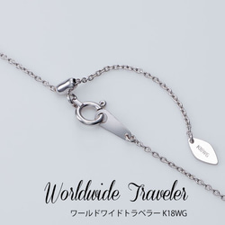 Worldwide Traveler（ワールドワイドトラベラー）K18WG×ダイヤモンド　飛行機ネックレス 5枚目の画像