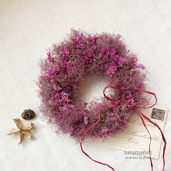 スモークツリーのガーランド♡インテリアギフトウェルカムスペースお家