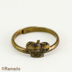 皇冠黃銅戒指 A 第2張的照片