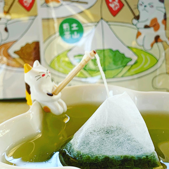 お茶屋さんの看板ねこみたらしちゃんの近江茶ティーバッグプチギフト 4枚目の画像
