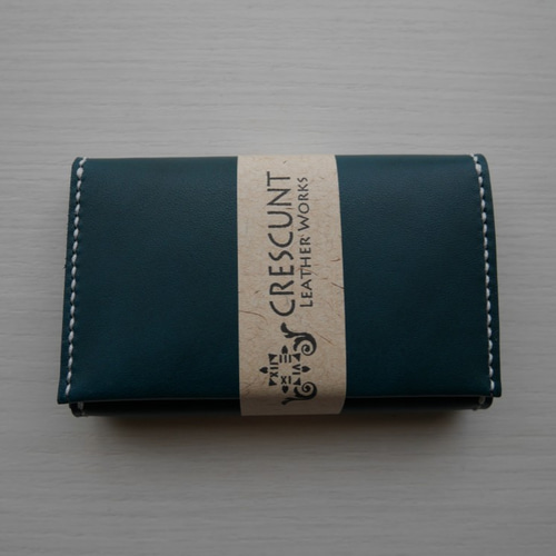 本革レザー名刺入れ ネイビーブルー【受注生産】 名刺入れ・カード