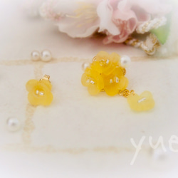 小さな幸せ 〜菜の花〜 ピアス 1枚目の画像