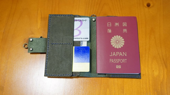 セミオーダー選べる革12色☆金具2色■パスポートケース・カバー 2枚目の画像