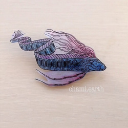 ✴︎深海生物シリーズ✴︎ リュウグウノツカイ earthブローチ 1枚目の画像
