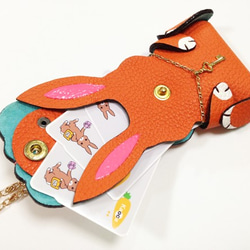 いつも一緒！かわいいレザーパスケース（うさぎ型） 3枚目の画像